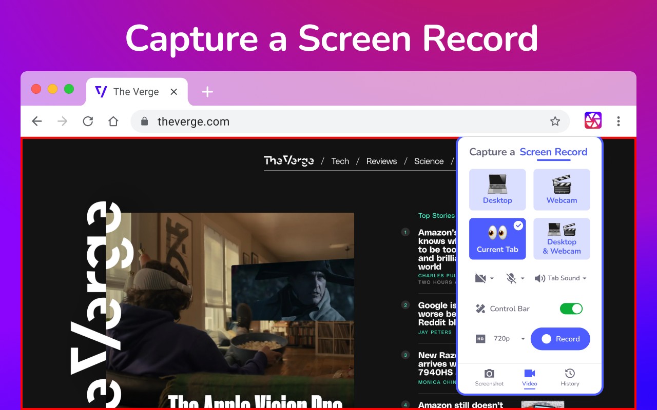 Capturecast 截圖和螢幕錄製器