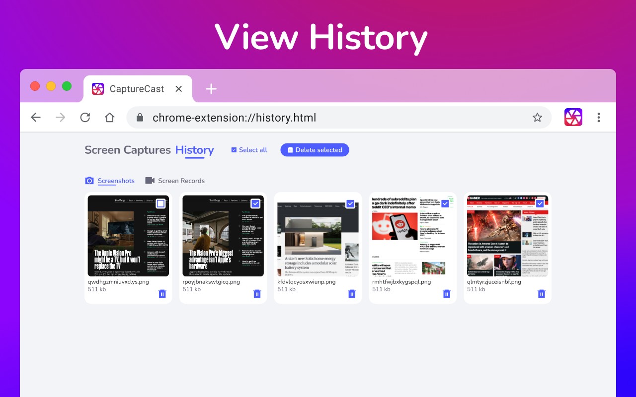 Capturecast 截圖和螢幕錄製器